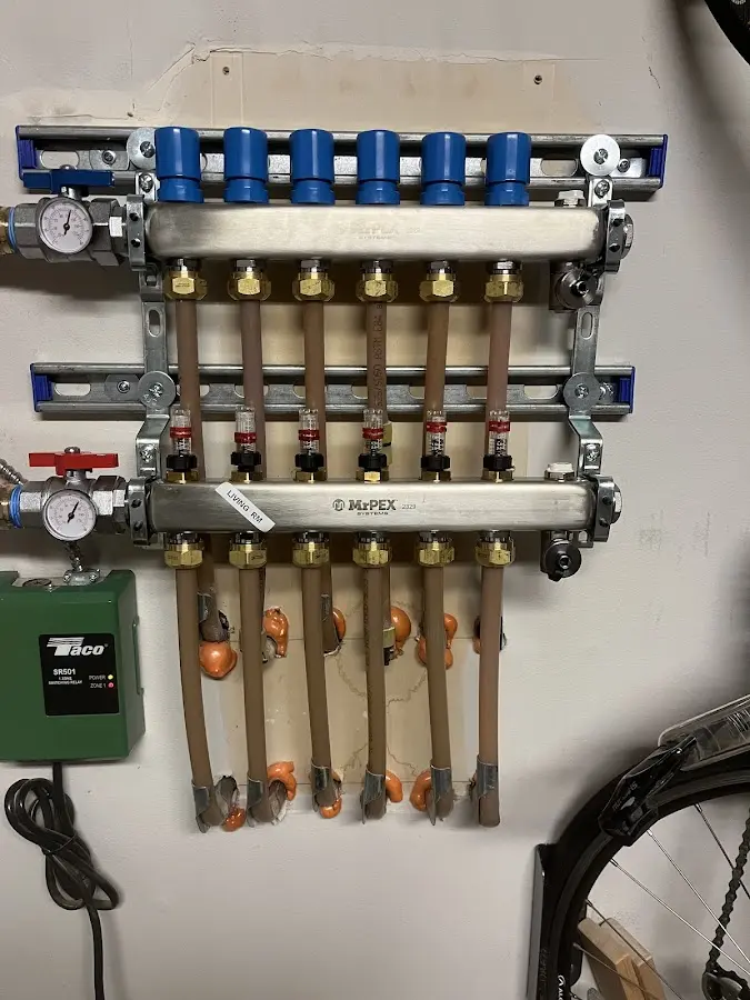 Plumber performing Gas Line Installation at a residential property in Trenton